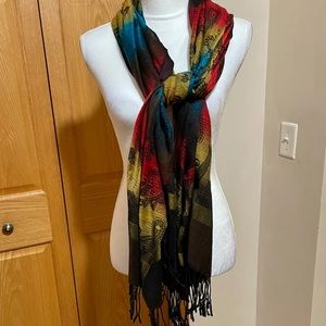Brown colorful scarf